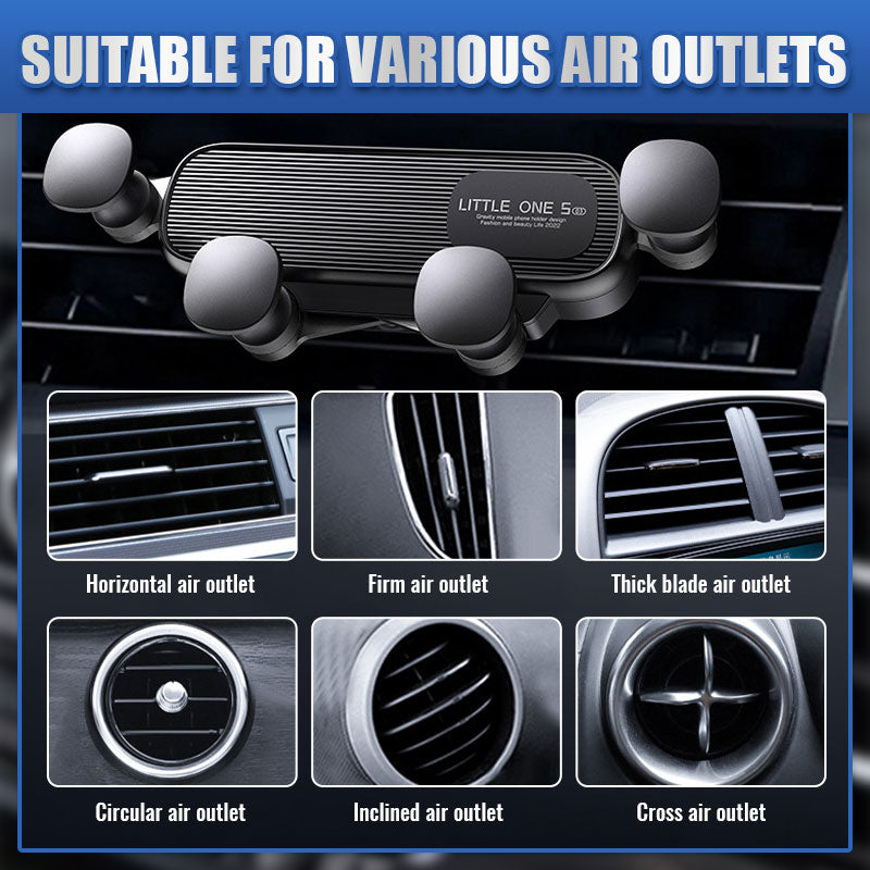 Vehicle Air Outlet Gravity Navigation Mobile Phone Holder