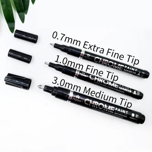 🔥Super Deal Package！🎁 Reflective Chrome Silver Mirror Paint Pen