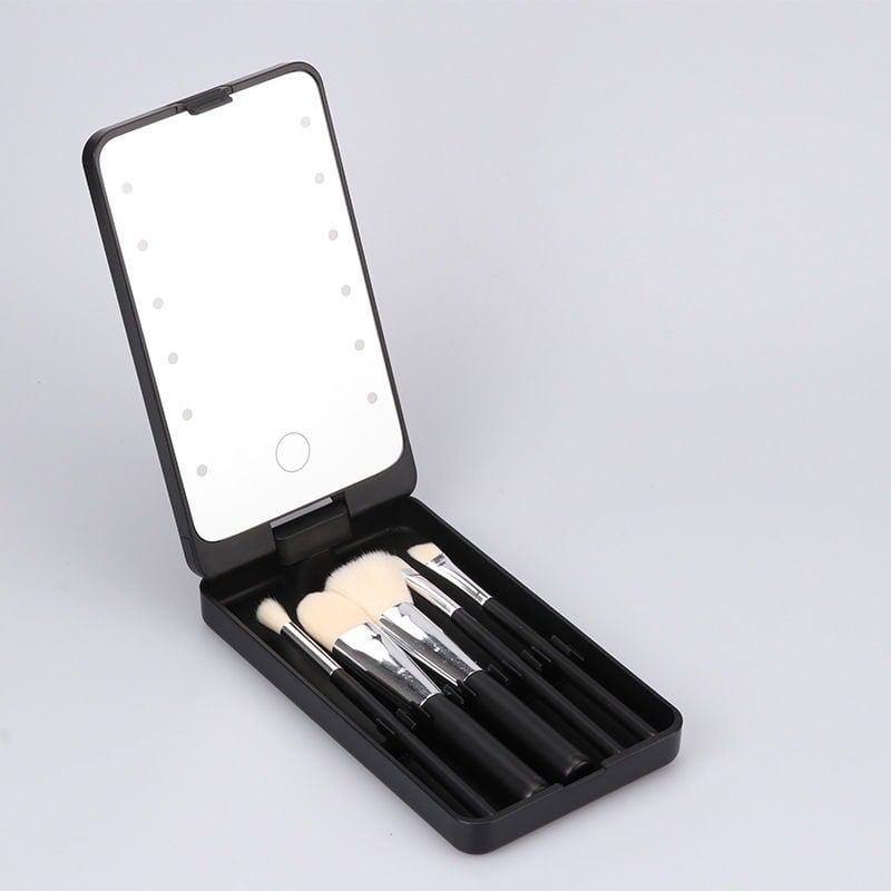 💖Travel Makeup Brush Set  with LED light